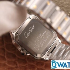 CARTIER SANTOS W2SA0007 COPIES WATCHES TWO TONE GOLD PLATE CASE BV FACTORY 35MM 4 ĐỒNG HỒ NAM CARTIER SANTOS W2SA0007 REPLICA CAO CẤP NHÀ MÁY BV FACTORY 35MM