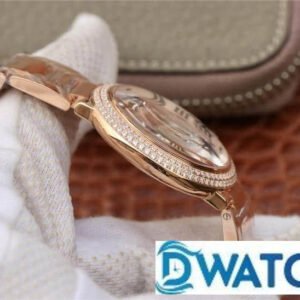 CARTIER BALLON BLEU DE CARTIER IMITITATION WATCHES ROSE GOLD RHINESTONE CASE V6 FACTORY 36MM 2 ĐỒNG HỒ NỮ CARTIER BALLON BLEU DE CARTIER FAKE 1:1 NHÀ MÁY V6 ĐÍNH ĐÁ 36MM
