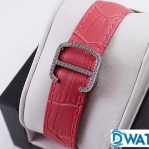 CARTIER BALLON BLUE HPI00716 REPLICA WATCHES RHINESTONE CASE RED LEATHER STRAP BBR FACTORY 39MM 5 ĐỒNG HỒ NỮ CARTIER BALLON BLUE HPI00716 REPLICA CAO CẤP NHÀ MÁY BBR 39MM