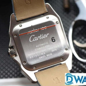 CARTIER SANTOS W20126X8 REPLICA WATCHES BLUE LEATHER SRTAP V6 FACTORY 35MM 4 ĐỒNG HỒ NỮ CARTIER SANTOS W20126X8 FAKE 1:1 NHÀ MÁY V6 DÂY DA XANH 35MM