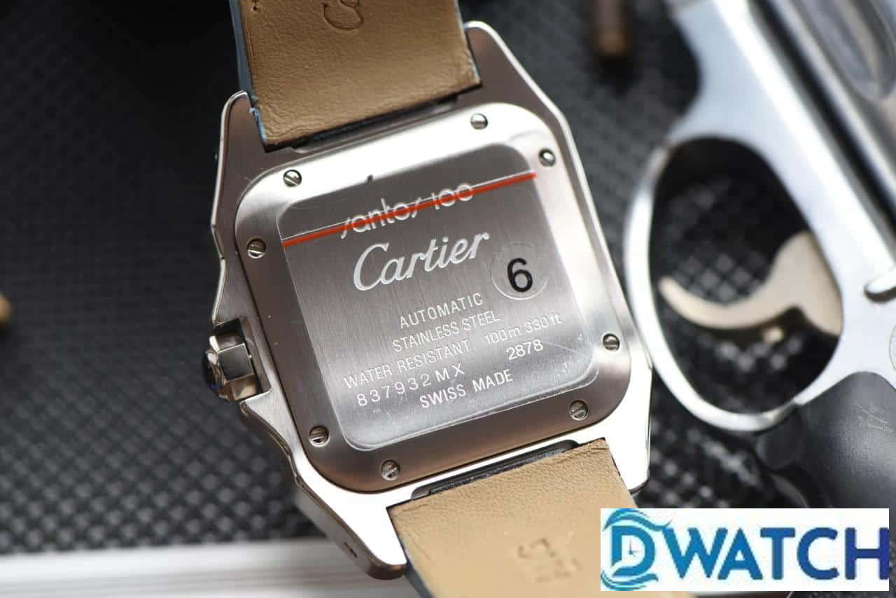 ĐỒNG HỒ NỮ CARTIER SANTOS W20126X8 FAKE 1:1 NHÀ MÁY V6 DÂY DA XANH 35MM ĐỒNG HỒ NỮ CARTIER SANTOS W20126X8 FAKE 1:1 NHÀ MÁY V6 DÂY DA XANH 35MM