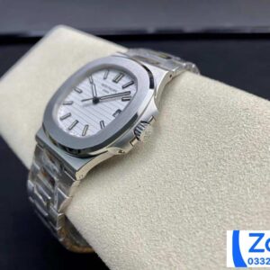 ĐỒNG HỒ NAM PATEK PHILIPPE NAUTILUS 5711 MẶT TRẮNG REPLICA 1:1 PPF FACTORY 40MM 4 ĐỒNG HỒ NAM PATEK PHILIPPE NAUTILUS 5711 MẶT TRẮNG REPLICA 11 PPF FACTORY 40MM (2)