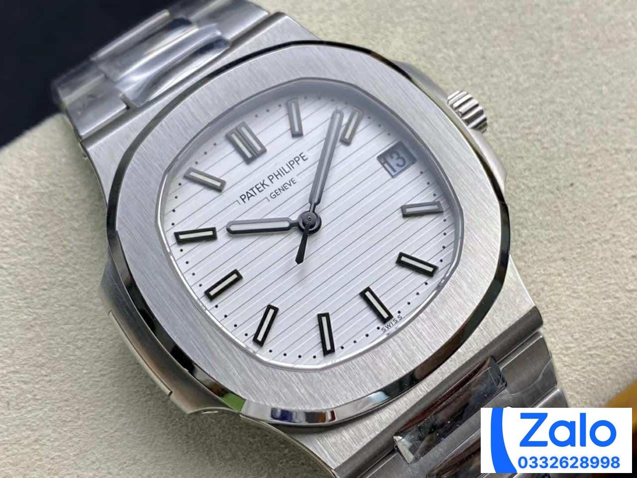 ĐỒNG HỒ NAM PATEK PHILIPPE NAUTILUS 5711 MẶT TRẮNG REPLICA 11 PPF FACTORY 40MM (6) ĐỒNG HỒ NAM PATEK PHILIPPE NAUTILUS 5711 MẶT TRẮNG REPLICA 11 PPF FACTORY 40MM (6)