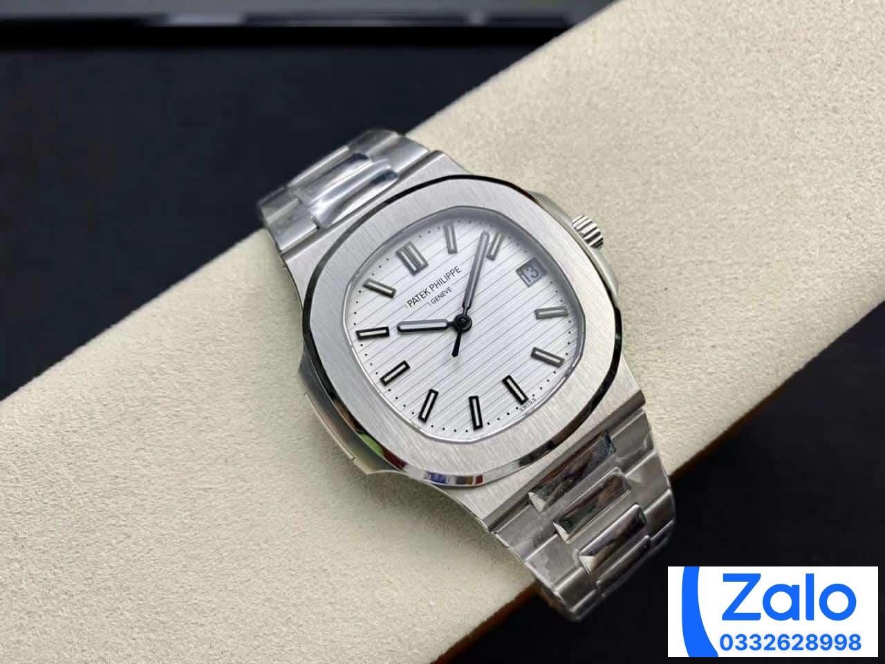 ĐỒNG HỒ NAM PATEK PHILIPPE NAUTILUS 5711 MẶT TRẮNG REPLICA 11 PPF FACTORY 40MM (8) ĐỒNG HỒ NAM PATEK PHILIPPE NAUTILUS 5711 MẶT TRẮNG REPLICA 11 PPF FACTORY 40MM (8)