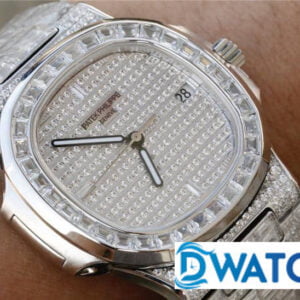 PATEK PHILIPPE NAUTILUS 5719/1G COPIES WATCHES RHINESTONE FULL 40MM 2 ĐỒNG HỒ NAM PATEK PHILLIPPE NAUTILUS 57191G REPLICA 11 ĐÍNH FULL ĐÁ 40MM (2)