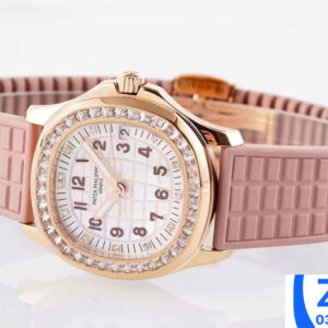 ĐỒNG HỒ NỮ PATEK PHILIPPE AQUANAUT 5072G REPLICA 1:1 MÀU HỒNG ĐÍNH ĐÁ PPF 35.6MM 4 ĐỒNG HỒ NỮ PATEK PHILIPPE AQUANAUT 5072G REPLICA 11 MÀU HỒNG ĐÍNH ĐÁ PPF 36 (7)