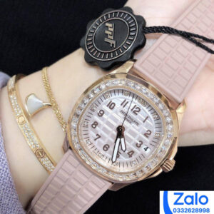 ĐỒNG HỒ NỮ PATEK PHILIPPE AQUANAUT 5072G REPLICA 1:1 MÀU HỒNG ĐÍNH ĐÁ PPF 35.6MM 9 ĐỒNG HỒ NỮ PATEK PHILIPPE AQUANAUT 5072G REPLICA 11 MÀU HỒNG ĐÍNH ĐÁ PPF 36 (9)