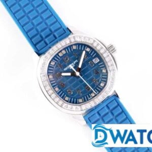 ĐỒNG HỒ NỮ PATEK PHILIPPE AQUANAUT BLUE ĐÁ SWAROVSKI REPLICA 1:1 TW 35,6MM 3 ĐỒNG HỒ NỮ PATEK PHILIPPE AQUANAUT BLUE ĐÁ SWAROVSKI REPLICA 11 TW 35,6MM (9)