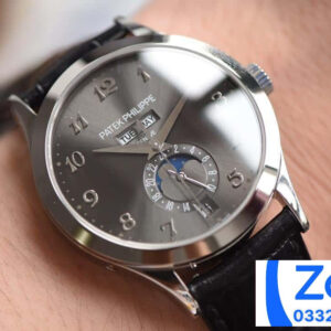 ĐỒNG HỒ PATEK PHILIPPE COMPLICATION 5396R REPLICA 1:1 MÀU XÁM KM FACTORY 38.5MM 2 ĐỒNG HỒ PATEK PHILIPPE COMPLICATION 5396R REPLICA 11 MÀU XÁM KM FACTORY 38 (2)