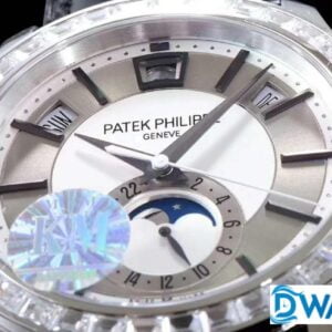 ĐỒNG HỒ PATEK PHILIPPE COMPLICATIONS 5205G MÀU TRẮNG ĐÍNH ĐÁ REPLICA 1:1 KM 40MM 3 ĐỒNG HỒ PATEK PHILIPPE COMPLICATIONS 5205G MÀU TRẮNG ĐÍNH ĐÁ REPLICA 11 KM 40MM (9)