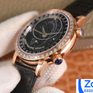 ĐỒNG HỒ PATEK PHILIPPE GRAND COMPLICATION 6104G ROSE GOLD ĐÍNH ĐÁ REPLICA 1:1 40MM 4 ĐỒNG HỒ PATEK PHILIPPE GRAND COMPLICATION 6104G ROSE GOLD ĐÍNH ĐÁ REPLICA 11 40MM (3)