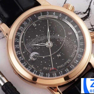 PATEK PHILIPPE GRAND COMPLICATION 6102P REPLICA WATCHES ROSE GOLD CASE AI FACTORY 44MM 2 ĐỒNG HỒ PATEK PHILIPPE GRAND COMPLICATION REPLICA 11 MẶT ĐEN AI FACTORY 44MM (9)