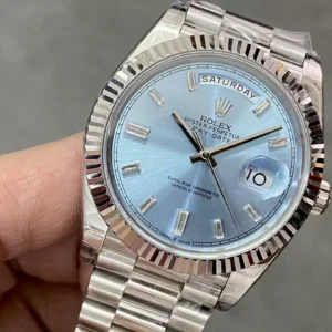 ĐỒNG HỒ NAM ROLEX DAY-DATE 228236 REPLICA NHÀ MÁY GS MẶT SỐ XANH BĂNG 40MM 1 ĐỒNG HỒ NAM ROLEX DAY-DATE 228236 REPLICA NHÀ MÁY GS MẶT SỐ XANH BĂNG 40MM