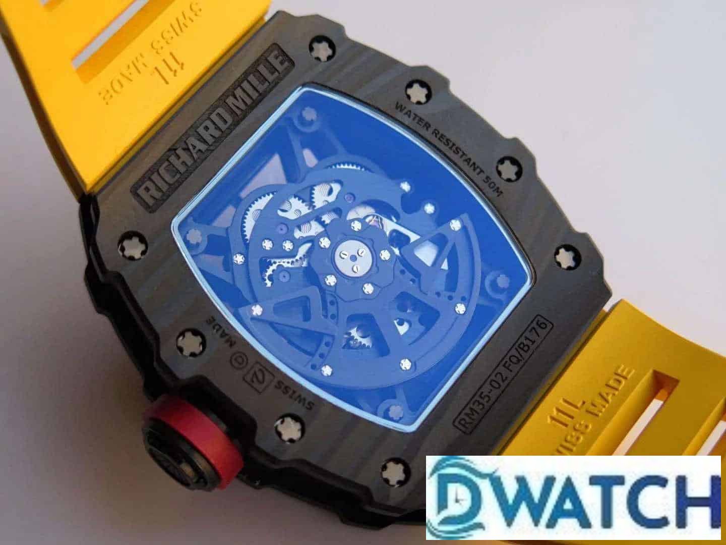 ĐỒNG HỒ NAM RICHARD MILLE RM35-02 FAKE CAO CẤP NHÀ MÁY KV DÂY ĐEO VÀNG 45MM ĐỒNG HỒ NAM RICHARD MILLE RM35-02 FAKE CAO CẤP NHÀ MÁY KV DÂY ĐEO VÀNG 45MM