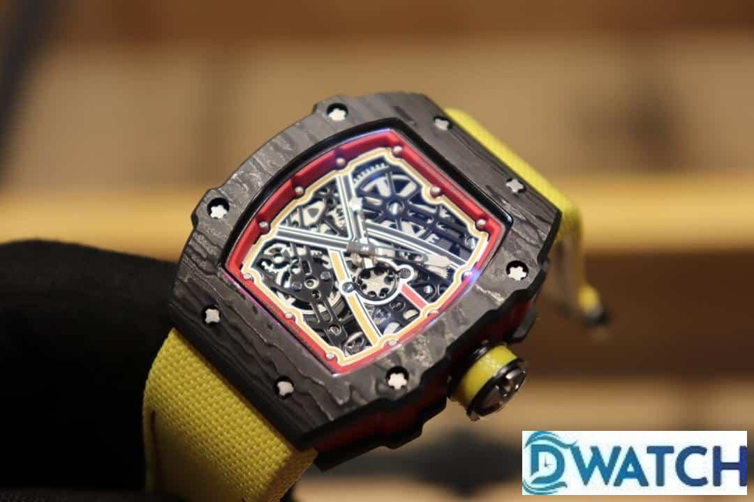 ĐỒNG HỒ NAM RICHARD MILLE RM67-02 FAKE CAO CẤP DÂY VẢI CANVAS VÀNG 44MM ĐỒNG HỒ NAM RICHARD MILLE RM67-02 FAKE CAO CẤP DÂY VẢI CANVAS VÀNG 44MM