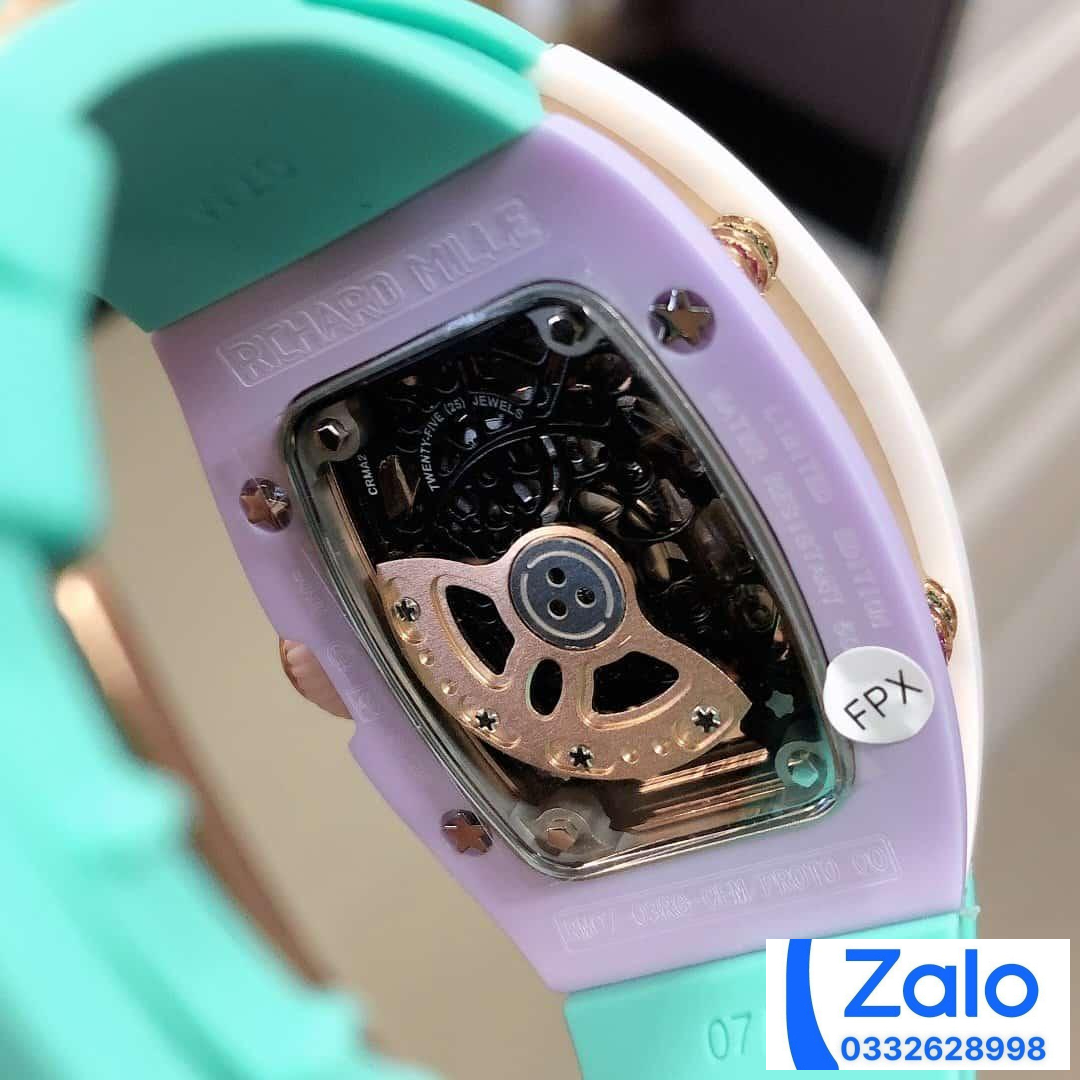 ĐỒNG HỒ NỮ RICHARD MILLE RM007-01 FAKE 1:1 VỎ TRẮNG DÂY XANH 36MM ĐỒNG HỒ NỮ RICHARD MILLE RM007-01 FAKE 1:1 VỎ TRẮNG DÂY XANH 36MM