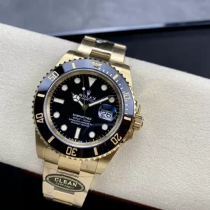 ROLEX SUBMARINER 126618 COPIES WATCHES CLEAN FACTORY GOLD PLATE BLACK BEZEL 41MM 1 ĐỒNG HỒ NAM ROLEX SUBMARINER 126618 REPLICA 1:1 NHÀ MÁY CLEAN 41MM