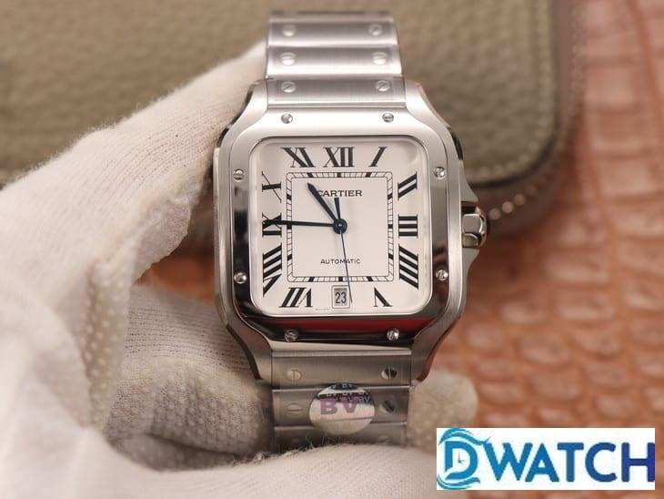 ĐỒNG HỒ NAM CARTIER SANTOS WSSA0009 REPLICA 1:1 NHÀ MÁY BV MẶT SỐ TRẮNG 40MM ĐỒNG HỒ NAM CARTIER SANTOS WSSA0009 REPLICA 1:1 NHÀ MÁY BV MẶT SỐ TRẮNG 40MM