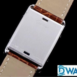 CARTIER TANK BASCULANTE BEST COPIES WATCHES BROWN LEATHER STRAP AW FACTORY 31MM 5 ĐỒNG HỒ NAM CARTIER TANK BASCULANTE FAKE CAO CẤP NHÀ MÁY AW DÂY DA 31MM