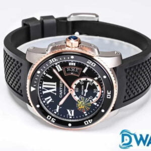 CARTIER CALIBER DE CARTIER W7100055 IMITATION WATCHES BLACK DIAL RUBBER STRAP F5 FACTORY 42MM 3 aef31aaee22924c
