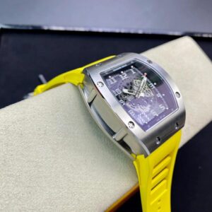 ĐỒNG HỒ NAM RICHARD MILLE RM010 SUPER FAKE NIỀNG TRƠN DÂY CAO SU VÀNG 41MM 2 ĐỒNG HỒ NAM RICHARD MILLE RM010 SUPER FAKE NIỀNG TRƠN DÂY CAO SU VÀNG 41MM