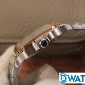 CARTIER SANTOS GOOD IMITATION WATCHES TWO TONE GOLD PLATE CASE BV FACTORY 40MM 2 ĐỒNG HỒ NAM CARTIER SANTOS W2SA0006 REPLICA CAO CẤP NHÀ MÁY BV VÀNG GOLD 40MM