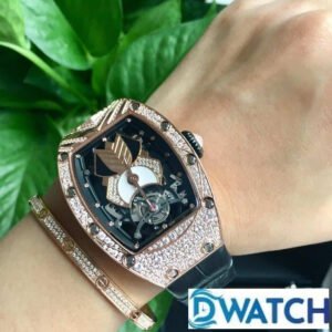ĐỒNG HỒ NỮ RICHARD MILLE RM71-01 FAKE CAO CẤP DÂY DA ĐÍNH ĐÁ VÀNG HỒNG 34MM 6 ĐỒNG HỒ NỮ RICHARD MILLE RM71-01 FAKE CAO CẤP DÂY DA ĐÍNH ĐÁ VÀNG HỒNG 34MM