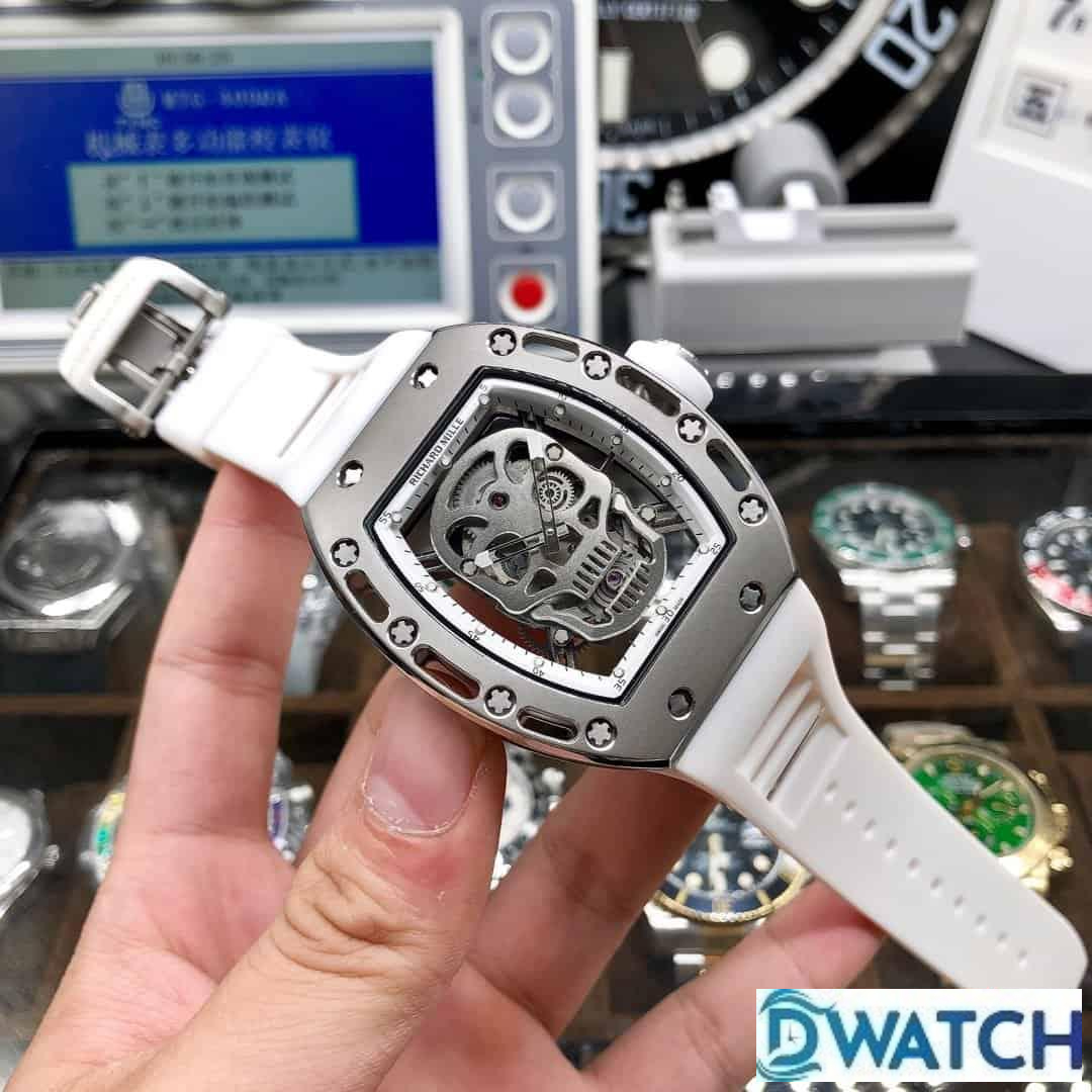 ĐỒNG HỒ NAM RICHARD MILLE RM052-01 SUPER FAKE LỘ CƠ DÂY CAO SU TRẮNG 43MM ĐỒNG HỒ NAM RICHARD MILLE RM052-01 SUPER FAKE LỘ CƠ DÂY CAO SU TRẮNG 43MM