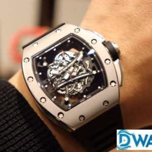 ĐỒNG HỒ NAM RICHARD MILLE RM61-01 FAKE 11 VỎ GHI DÂY CAO SU ĐEN 43MM 2 ĐỒNG HỒ NAM RICHARD MILLE RM61-01 FAKE 11 VỎ GHI DÂY CAO SU ĐEN 43MM