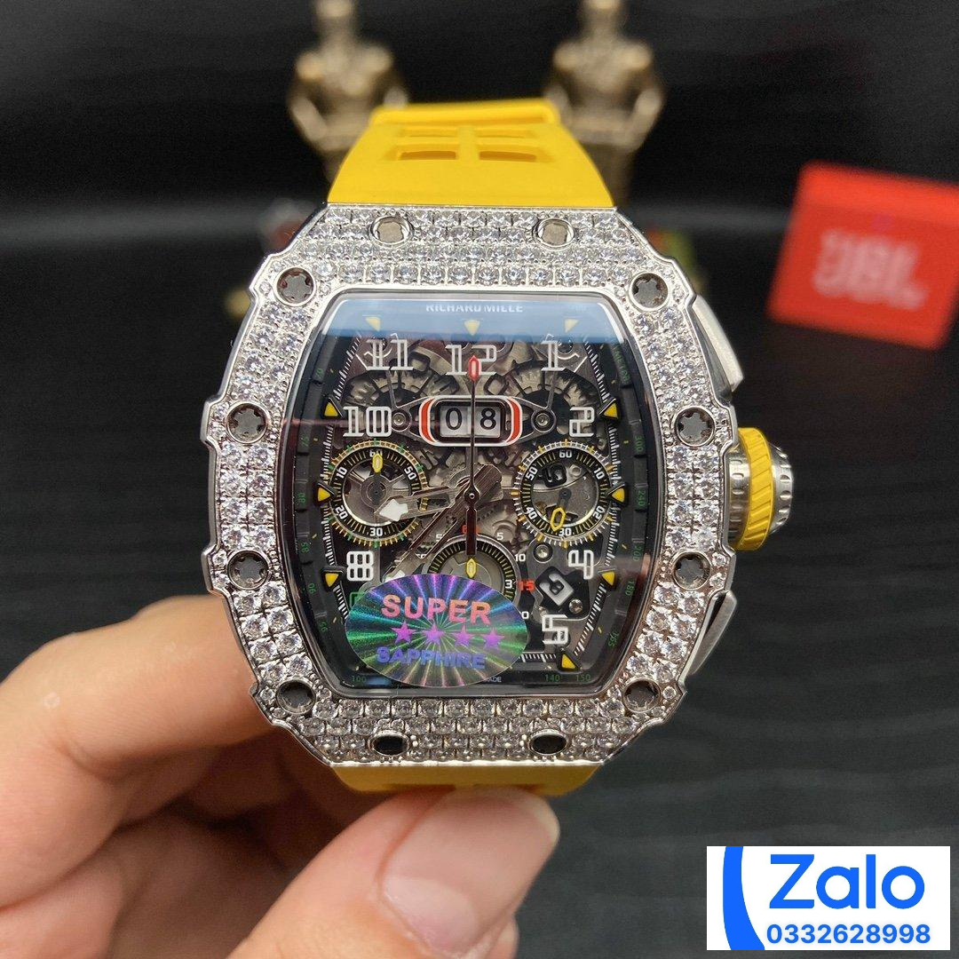 ĐỒNG HỒ NAM RICHARD MILLE RM11-03 REPLICA CAO CẤP NHÀ MÁY Z ĐÍNH ĐÁ 44MM ĐỒNG HỒ NAM RICHARD MILLE RM11-03 REPLICA CAO CẤP NHÀ MÁY Z ĐÍNH ĐÁ 44MM