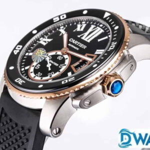 CARTIER CALIBER DE CARTIER W7100055 IMITATION WATCHES BLACK DIAL RUBBER STRAP F5 FACTORY 42MM 1 bdeb0ce6fc46d80
