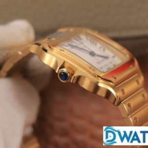 CARTIER SANTOS WGSA0010 BEST REPLICA WATCHES GOLD PLATE CASE BV FACTORY 35MM 2 ĐỒNG HỒ NỮ CARTIER SANTOS WGSA0010 REPLICA 1:1 NHÀ MÁY BV THÉP KHÔNG GỈ 35MM