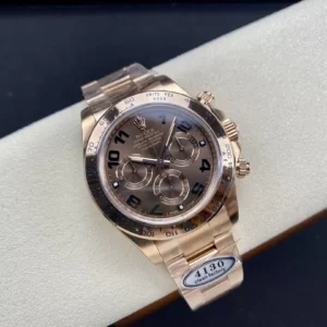 ĐỒNG HỒ NAM ROLEX DAYTONA CLEAN FACTORY REPLICA MẶT SỐ NÂU VỎ VÀNG HỒNG 40MM 2 ĐỒNG HỒ NAM ROLEX DAYTONA LEAN FACTORY REPLICA MẶT SỐ NÂU VỎ VÀNG HỒNG 40MM