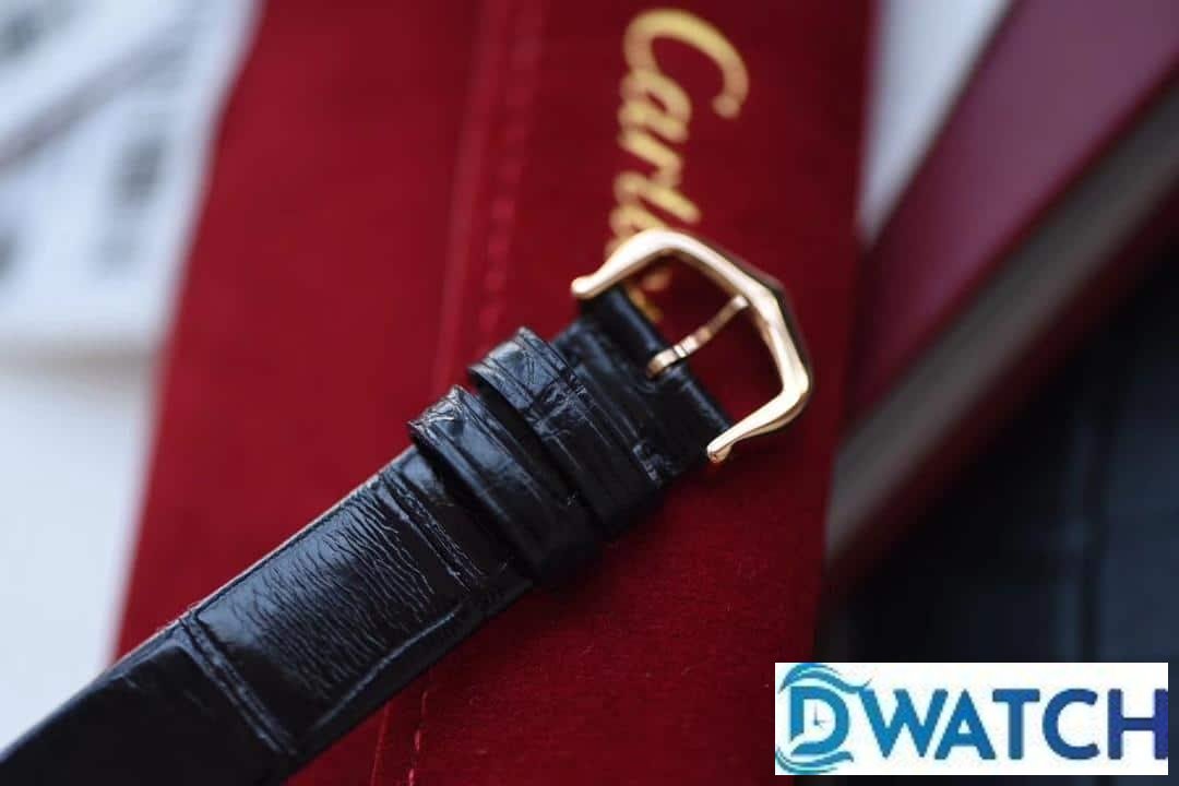 ĐỒNG HỒ NỮ CARTIER BALLON BLANC DE CARTIER WGBL0005 FAKE DÂY DA ĐEN 30MM ĐỒNG HỒ NỮ CARTIER BALLON BLANC DE CARTIER WGBL0005 FAKE DÂY DA ĐEN 30MM