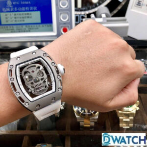 ĐỒNG HỒ NAM RICHARD MILLE RM052-01 SUPER FAKE LỘ CƠ DÂY CAO SU TRẮNG 43MM 6 ĐỒNG HỒ NAM RICHARD MILLE RM052-01 SUPER FAKE LỘ CƠ DÂY CAO SU TRẮNG 43MM