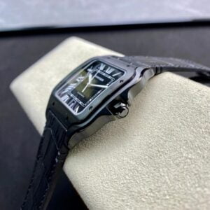 CARTIER SANTOS WSSA0039 LUXURY REPLICA WATCHES BLACK LEATHER STRAP V6 FACTORY 40MM 3 ĐỒNG HỒ NAM CARTIER SANTOS WSSA0039 FAKE 1:1 NHÀ MÁY V6 BLACK 40MM