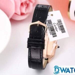 CARTIER SANTOS FOR COUPLE BEST REPLICA WATCHES ROSE GOLD CASE BLACK LEATHER STRAP 27.5 – 45.5MM 5 ĐỒNG HỒ ĐÔI CARTIER SANTOS SUPER FAKE NHÀ MÁY F1 DÂY DA 27.5 – 45.5MM