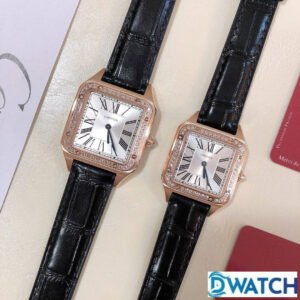 ĐỒNG HỒ ĐÔI CARTIER SANTOS REPLICA 1 1 NHÀ MÁY F1 ĐÍNH ĐÁ SANG CHẢNH 27.5-43.5MM 1 ĐỒNG HỒ ĐÔI CARTIER SANTOS FAKE 1:1 NHÀ MÁY F1 ĐÍNH ĐÁ SANG CHẢNH 27.5-43.5MM