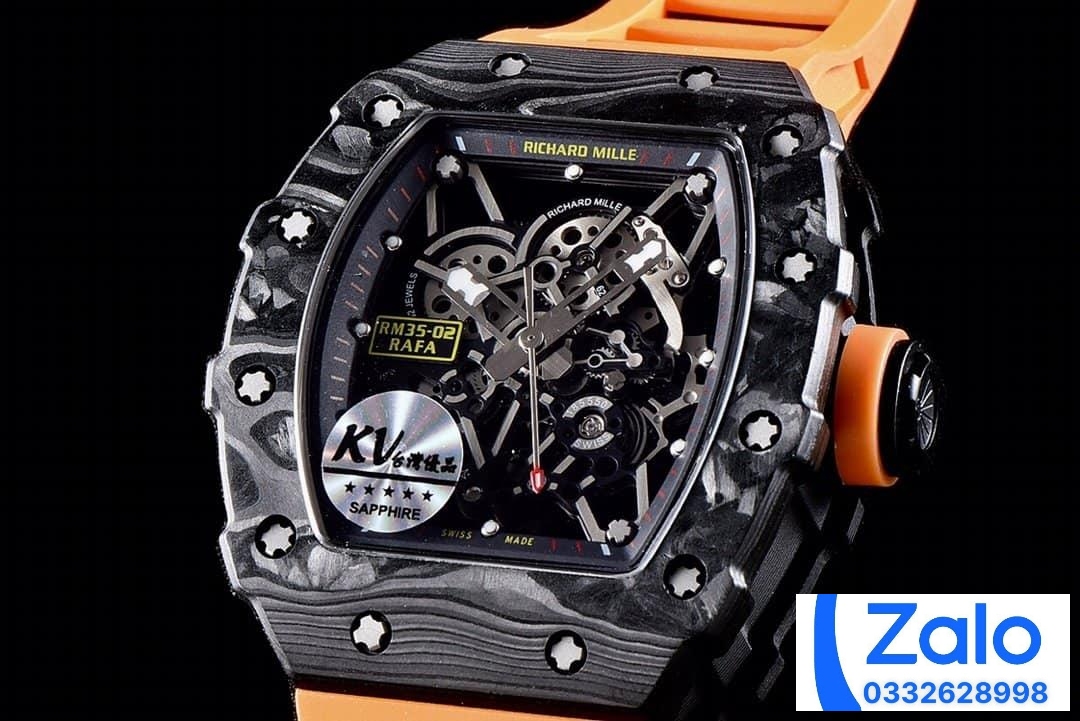 ĐỒNG HỒ NAM RICHARD MILLE RM35-02 REPLICA NHÀ MÁY KV MÀU CAM 44MM ĐỒNG HỒ NAM RICHARD MILLE RM35-02 REPLICA NHÀ MÁY KV MÀU CAM 44MM
