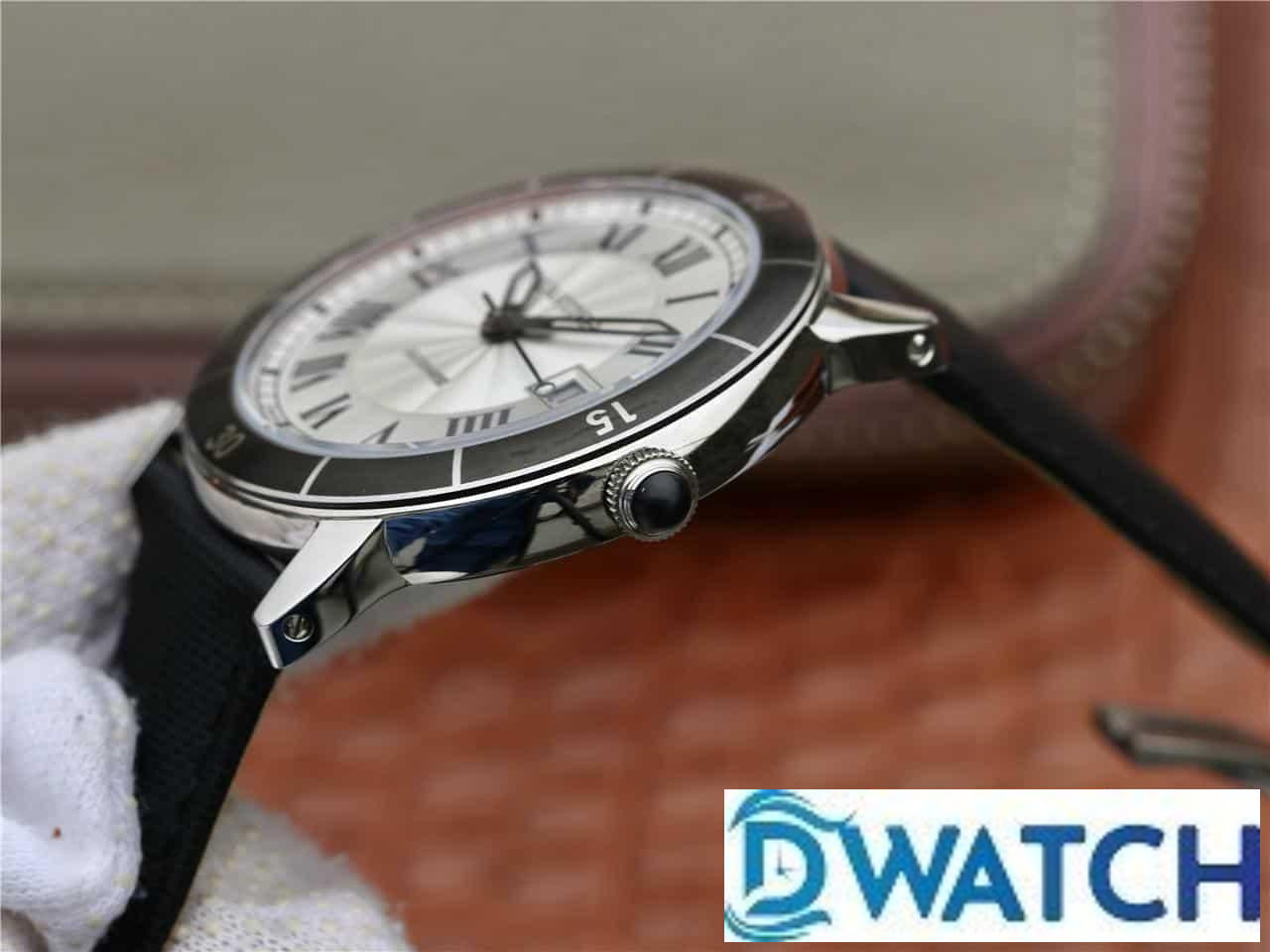 ĐỒNG HỒ NAM CARTIER 3 KIM MẶT SỐ TRẮNG FAKE CAO CẤP NHÀ MÁY GP 40MM ĐỒNG HỒ NAM CARTIER 3 KIM MẶT SỐ TRẮNG FAKE CAO CẤP NHÀ MÁY GP 40MM