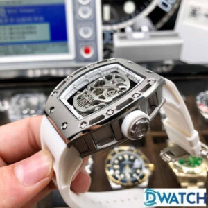 ĐỒNG HỒ NAM RICHARD MILLE RM052-01 SUPER FAKE LỘ CƠ DÂY CAO SU TRẮNG 43MM 2 ĐỒNG HỒ NAM RICHARD MILLE RM052-01 SUPER FAKE LỘ CƠ DÂY CAO SU TRẮNG 43MM