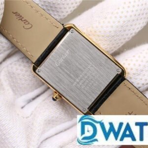 CARTIER TANK REPLICA WATCHES GOLD PLATE RHINESTONE CASE LEATHER STRAP 31MM 3 ĐỒNG HỒ NỮ CARTIER TANK CỌC SỐ LA MÃ MẶT SỐ TRẮNG CAO CẤP FAKE 11 31MM