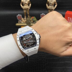 ĐỒNG HỒ NAM RICHARD MILLE RM61-01 SUPER FAKE MÀU TRẮNG LỘ CƠ 44MM 6 ĐỒNG HỒ NAM RICHARD MILLE RM61-01 SUPER FAKE MÀU TRẮNG LỘ CƠ 44MM