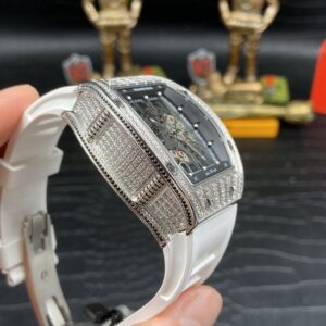 ĐỒNG HỒ NAM RICHARD MILLE RM010 FAKE 11 ĐÍNH ĐÁ DÂY CAO SU TRẮNG 41MM 1 ĐỒNG HỒ NAM RICHARD MILLE RM010 FAKE 11 ĐÍNH ĐÁ DÂY CAO SU TRẮNG 41MM