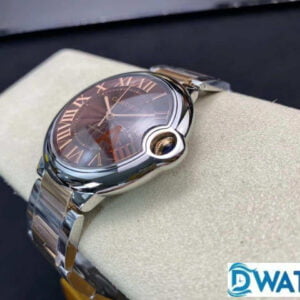 CARTIER BALLON BLUE WSBB0003 REPLICA WATCHES TWO TONE CHOCOLATE DIAL V6 FACTORY 42MM 2 ĐỒNG HỒ NAM CARTIER BALLON BLUE WSBB0003 FAKE 1:1 NHÀ MÁY V6 FACTORY 42MM