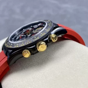 ĐỒNG HỒ NAM ROLEX DAYTONA REPLICA CAO CẤP NHÀ MÁY GET MÀU ĐỎ 40MM 2 ĐỒNG HỒ NAM ROLEX DAYTONA REPLICA CAO CẤP NHÀ MÁT GET LỘ CƠ 40MM