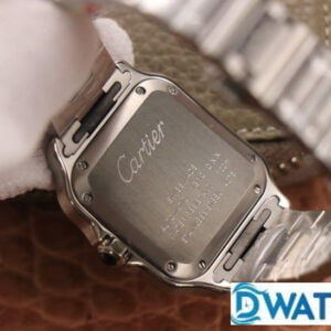 CARTIER SANTOS WSSA0010 IMITATION WATCHES WHITE DIAL STAINLESS STEEL BV FACTORY 35MM 4 ĐỒNG HỒ NAM CARTIER SANTOS WSSA0010 REPLICA CAO CẤP NHÀ MÁY BV CỌC SỐ LA MÃ 35MM