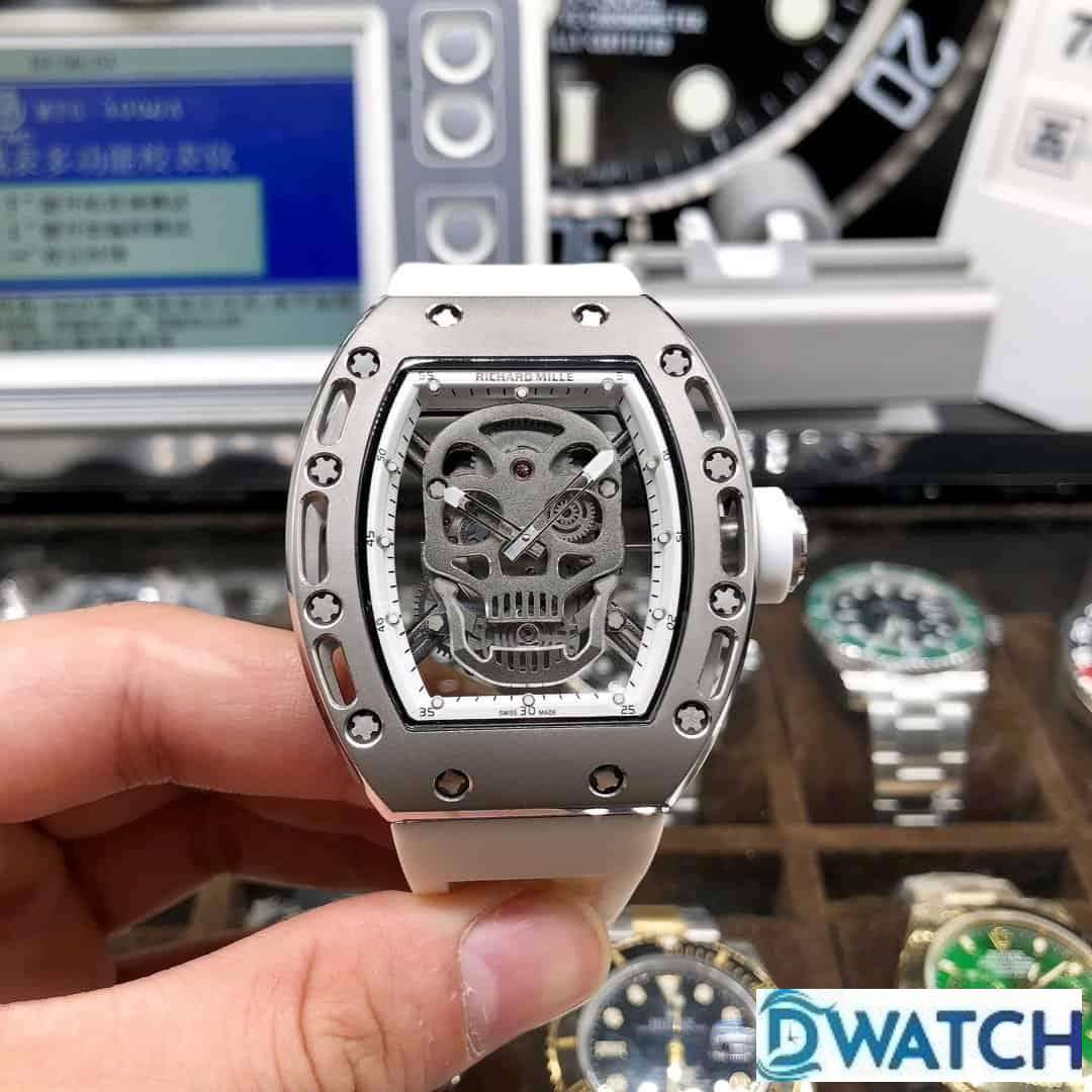 ĐỒNG HỒ NAM RICHARD MILLE RM052-01 SUPER FAKE LỘ CƠ DÂY CAO SU TRẮNG 43MM ĐỒNG HỒ NAM RICHARD MILLE RM052-01 SUPER FAKE LỘ CƠ DÂY CAO SU TRẮNG 43MM