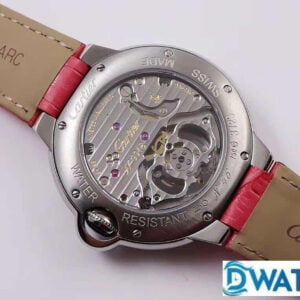 CARTIER BALLON BLUE HPI00716 REPLICA WATCHES RHINESTONE CASE RED LEATHER STRAP BBR FACTORY 39MM 4 ĐỒNG HỒ NỮ CARTIER BALLON BLUE HPI00716 REPLICA CAO CẤP NHÀ MÁY BBR 39MM