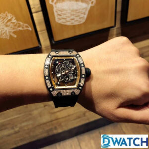 ĐỒNG HỒ NAM RICHARD MILLE RM055 REPLICA NHÀ MÁY Z ĐÍNH ĐÁ VÀNG HỒNG 45MM 5 ĐỒNG HỒ NAM RICHARD MILLE RM055 REPLICA NHÀ MÁY Z ĐÍNH ĐÁ VÀNG HỒNG 45MM